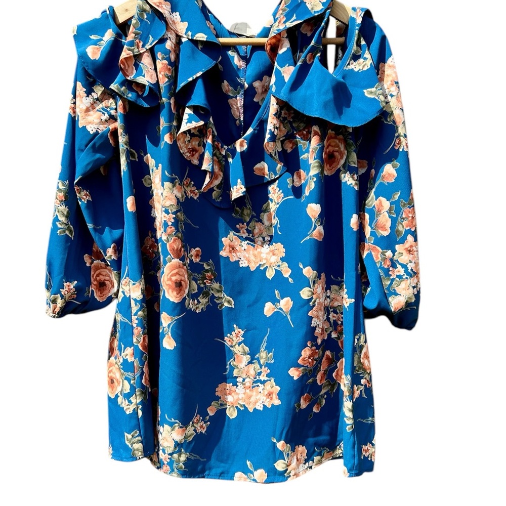 143 Story Floral Shirt Blouse Sz. XL